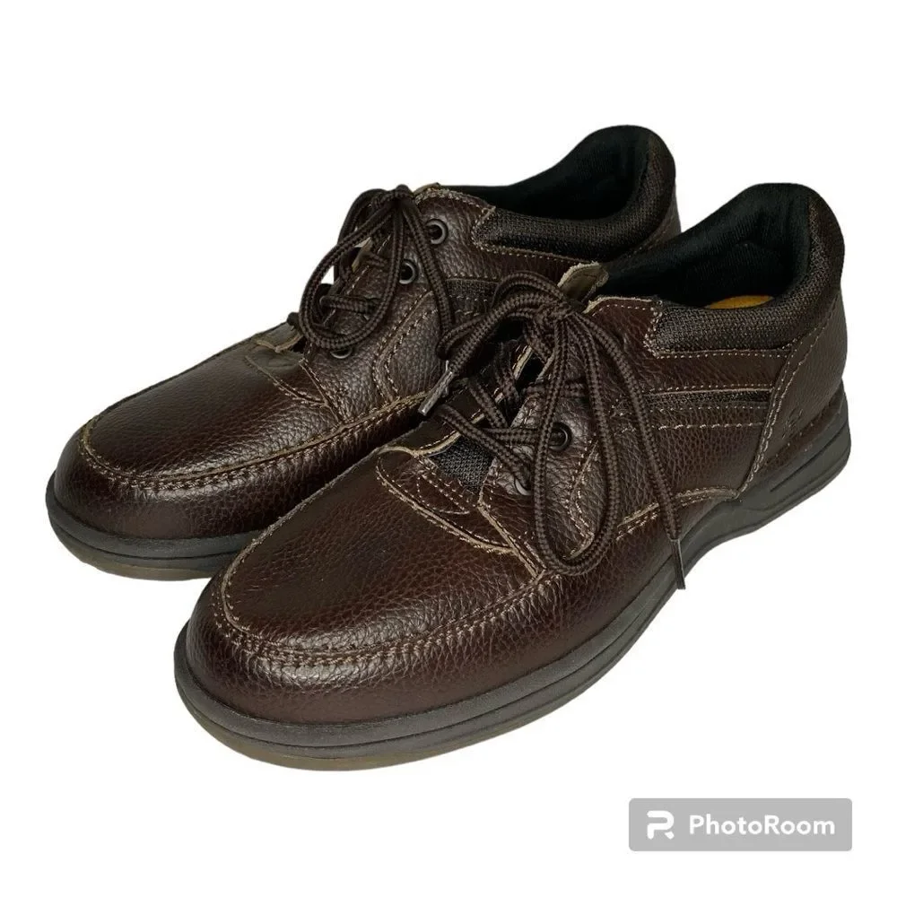 Earth Spirit Brown Leather Dennis Lace Up Oxford Slip On Arch Support 9 Wide